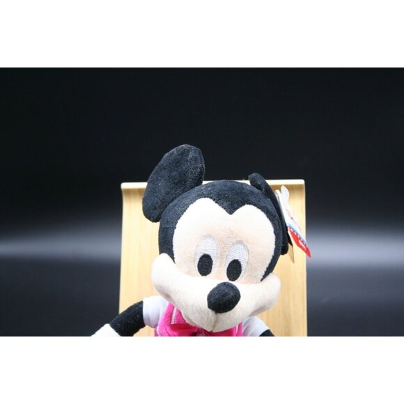 ⚡ Disney Mickey Mouse Valentines Day Plush Pink Heart Vest Small 9" BEANIE ⚡ - Picture 8 of 12
